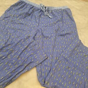 Southern Marsh Lounge Pants Mens XL Blue Fish Print Cotton Pajama Sleep Bottoms
